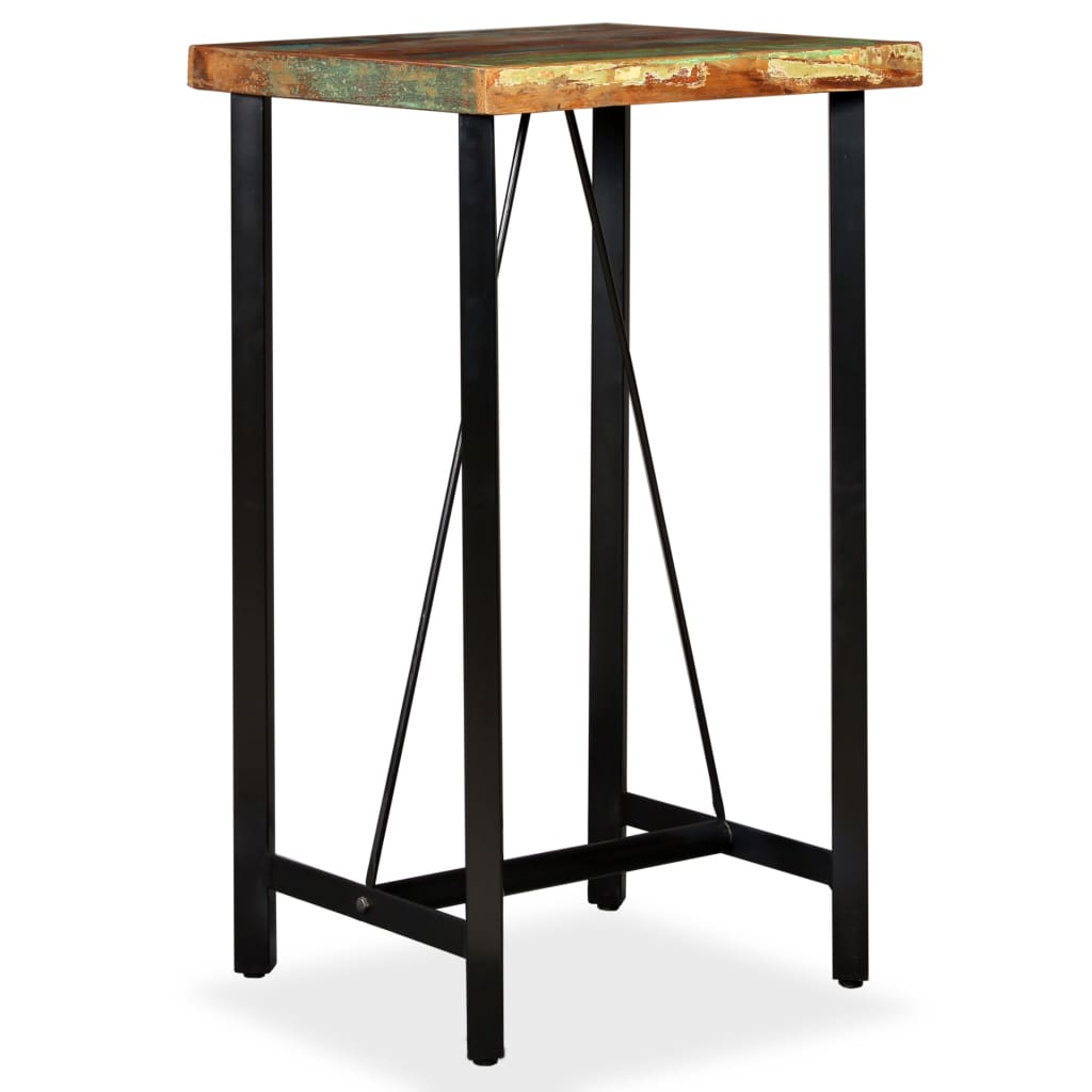 Tavolo da Bar in Legno Massello di Recupero 60x60x107 cm | homemem39