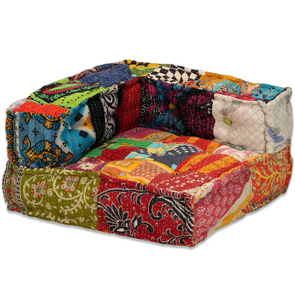 Pouf Modulare a 4 Posti in Tessuto Patchwork | homemem39