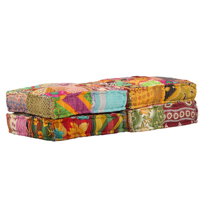Pouf Modulare a 2 Posti in Tessuto Patchwork | homemem39