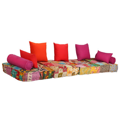 Pouf Modulare a 2 Posti in Tessuto Patchwork | homemem39