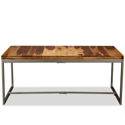 Tavolo da Pranzo in Legno Massello di Acacia e Acciaio 180 cm - homemem39