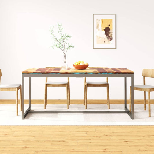 Tavolo da Pranzo in Legno Massello di Acacia e Acciaio 180 cm - homemem39