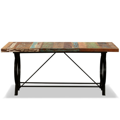 Tavolo da Pranzo in Legno Massello di Recupero 180 cm