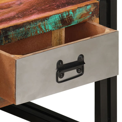 Tavolino con 3 Cassetti in Massello Recuperato 100x50x35cm | homemem39