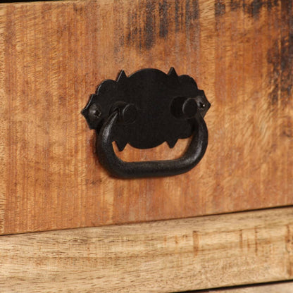 Credenza con Ripiani in Legno Massello di Mango 65x30x180 cm