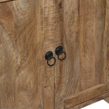 Credenza con Ripiani in Legno Massello di Mango 120x35x200 cm