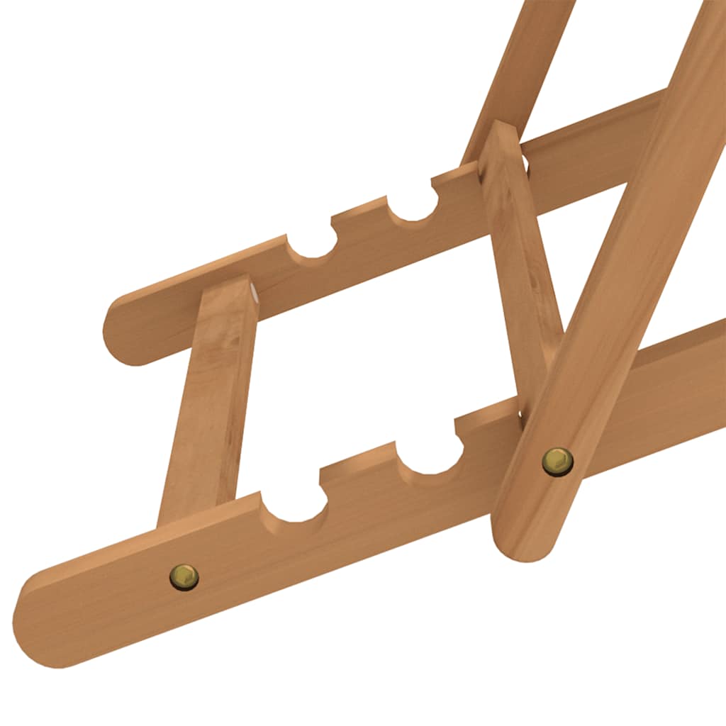 Sedia a Sdraio in Legno di Teak 56x105x96 cm Crema | homemem39