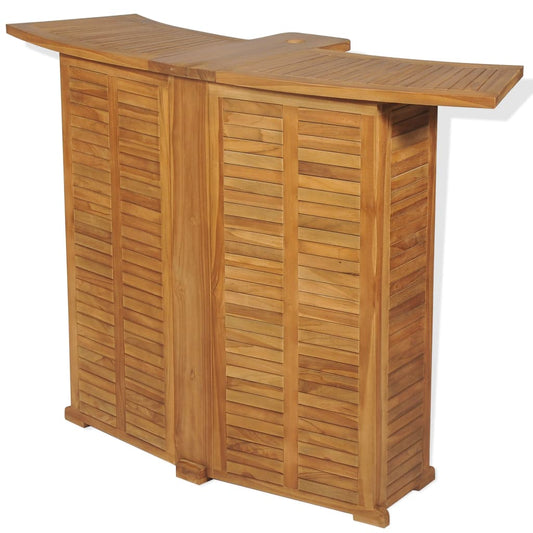 Tavolo da Bar Pieghevole 155x53x105 cm in Massello di Teak - homemem39