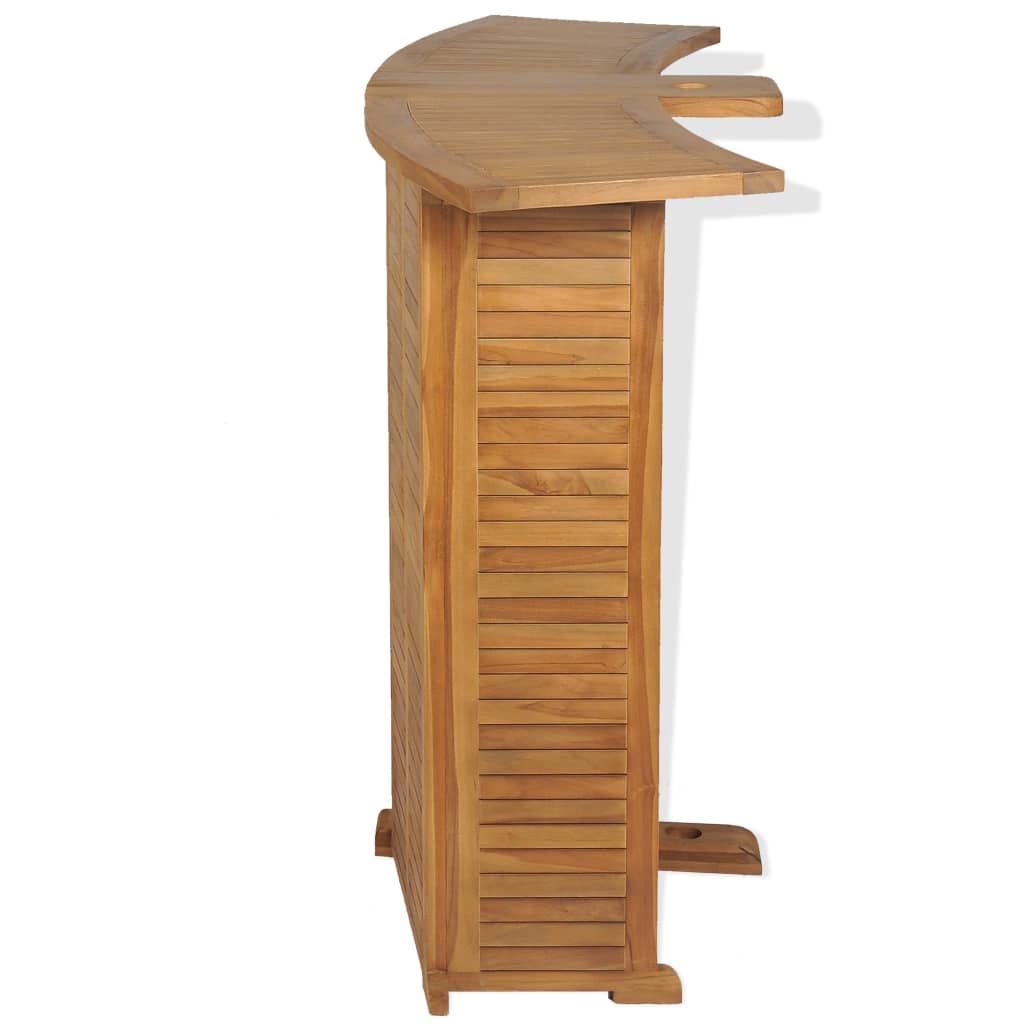 Tavolo da Bar Pieghevole 155x53x105 cm in Massello di Teak - homemem39