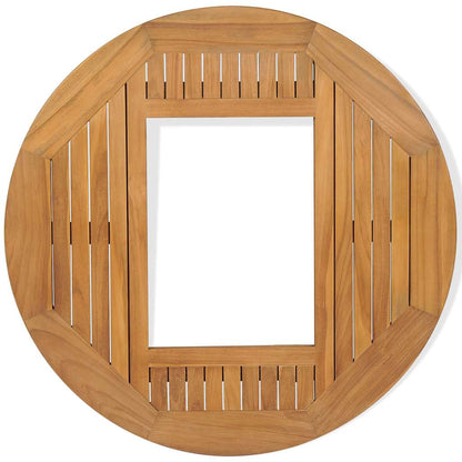 Piano Tavolo per Cassa di Birra in Legno di Teak 70 cm | homemem39