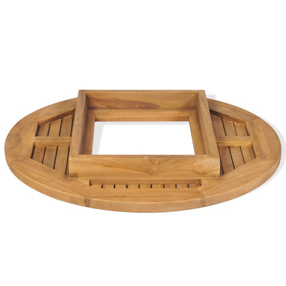 Piano Tavolo per Cassa di Birra in Legno di Teak 70 cm | homemem39