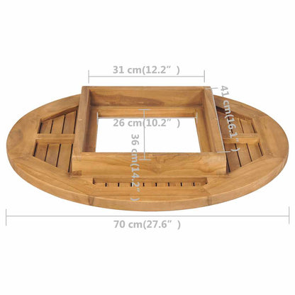 Piano Tavolo per Cassa di Birra in Legno di Teak 70 cm | homemem39