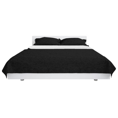 Copriletto Double-Face Trapuntato 170x210 cm Nero e Bianco - homemem39