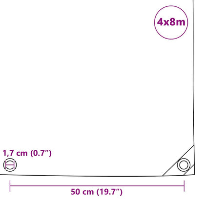 Telone 650 g/m² 4x8 m Blu | homemem39