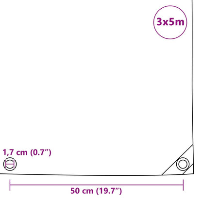 Telone 650 g/m² 3x5 m Bianco | homemem39