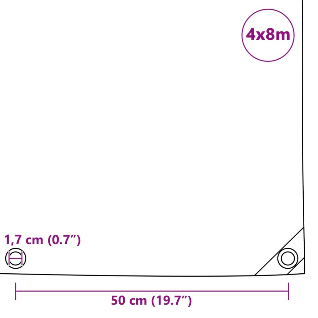 Telone 650 g/m² 4x8 m Bianco | homemem39