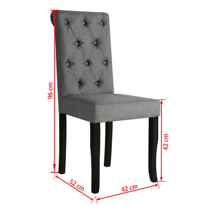 Sedie da Pranzo 4 pz Grigio Scuro in Tessuto - homemem39