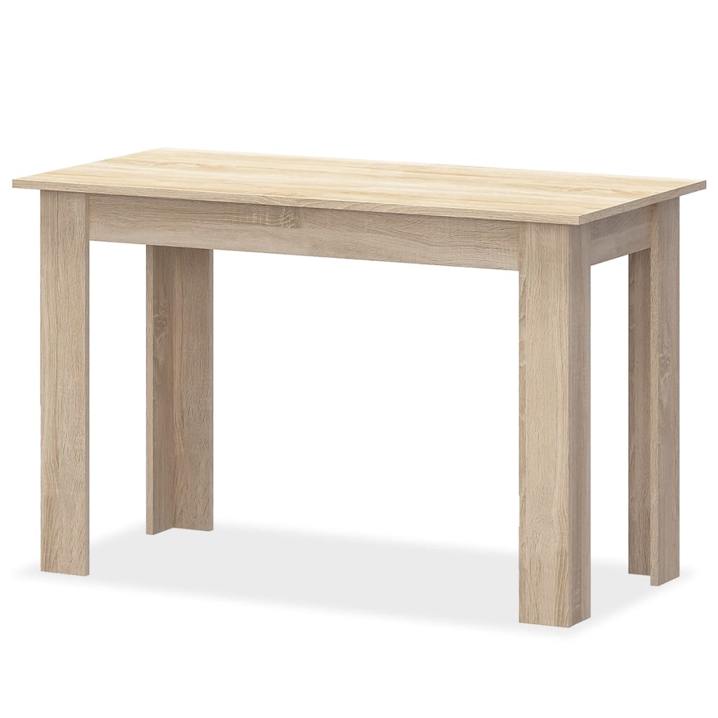 Tavolo da Pranzo e Panche 3 pz in Legno Multistrato Rovere - homemem39