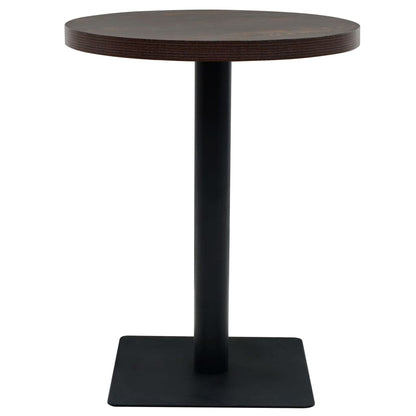 Tavolo Bistrot in MDF e Acciaio Rotondo 60x75 cm Cenere Scura | homemem39