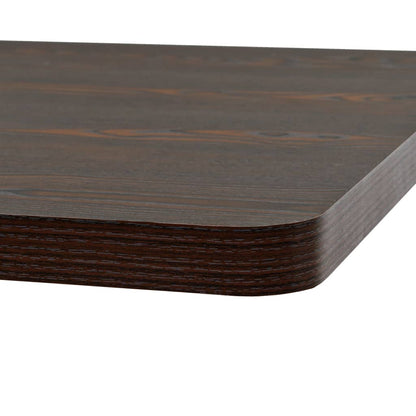 Tavolo Bistrot MDF e Acciaio Quadrato 80x80x75 cm Cenere Scura | homemem39