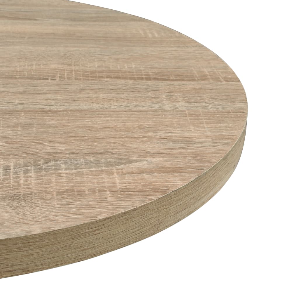 Tavolo Bistrot in MDF e Acciaio Rotondo 60x75 cm Colore Rovere | homemem39