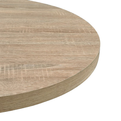 Tavolo Bistrot in MDF e Acciaio Rotondo 60x75 cm Colore Rovere | homemem39