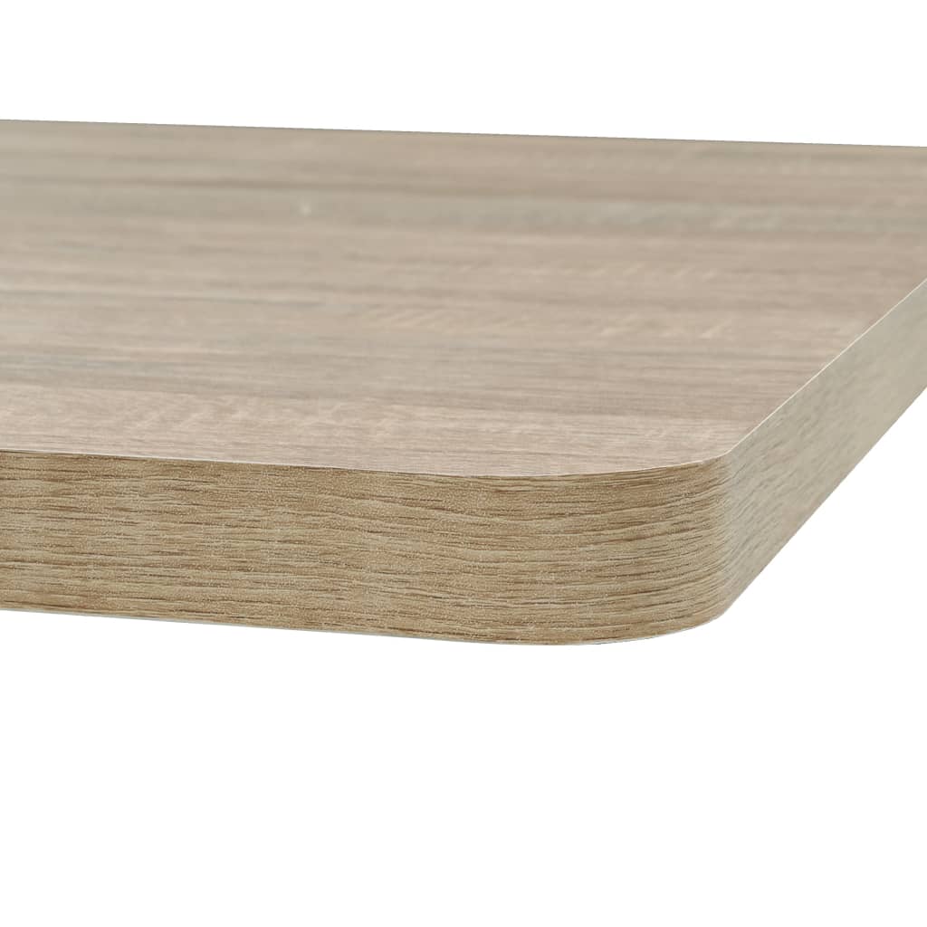 Tavolo Bistrot MDF e Acciaio Quadrato 80x80x75 cm Color Rovere | homemem39