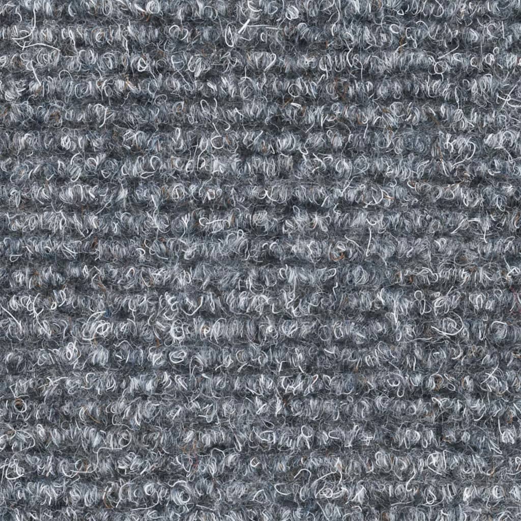 Tappetini per scale autoadesivi 15 pz 56x17x3 cm Grigio chiaro semicircolari - homemem39