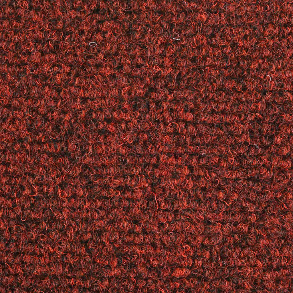 Tappetini per scale autoadesivi 15 pz 56x17x3 cm Bordeaux Rosso Semicircolari - homemem39