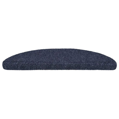 Tappetini per scale autoadesivi 15 pz 56x17x3 cm blu semicircolari - homemem39
