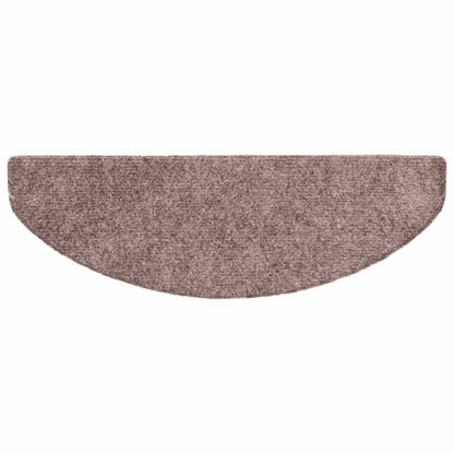 Tappetini per scale autoadesivi 15 pz 65x21x4 cm Marrone Chiaro semicircolari grandi - homemem39