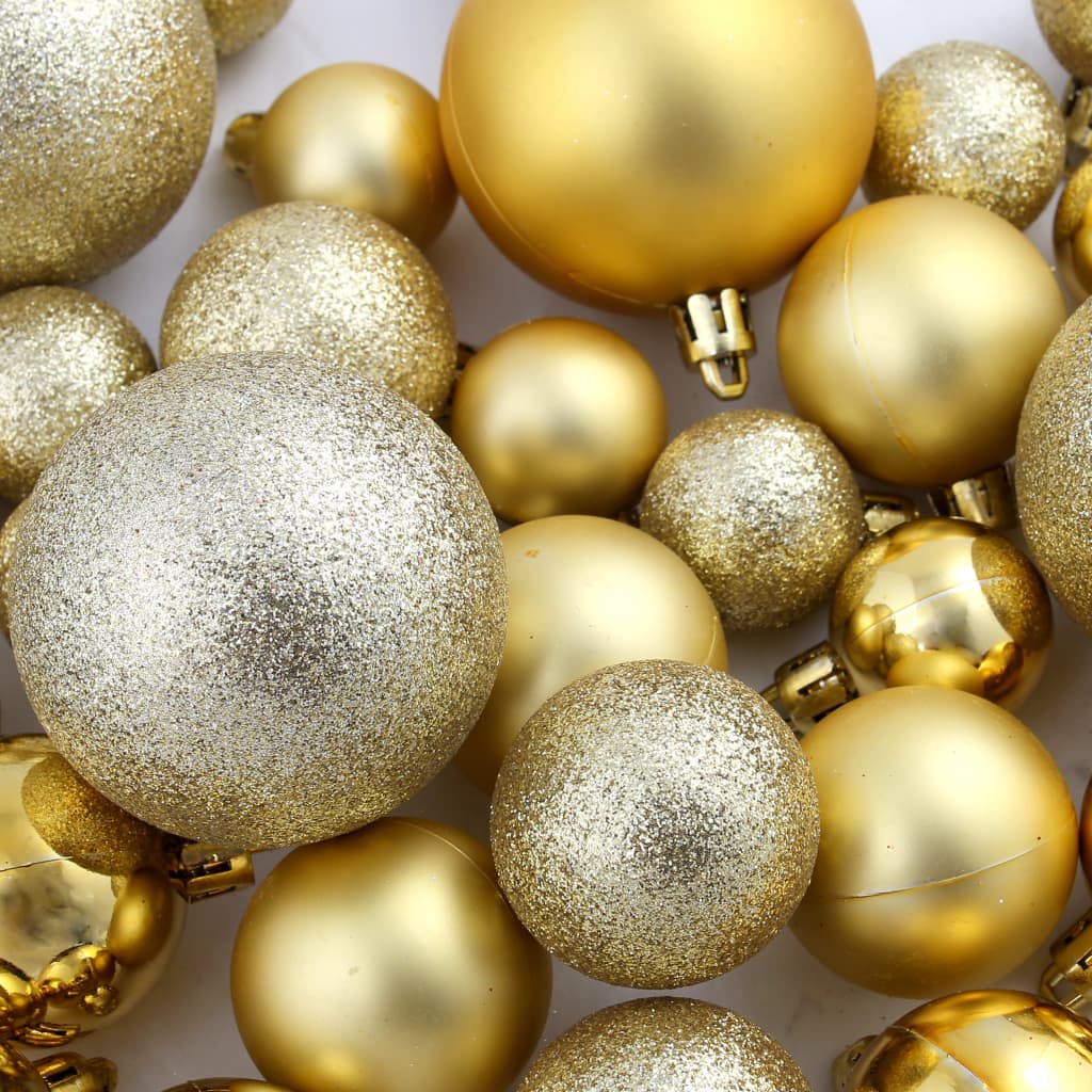Set Palline di Natale 100 pz 3/4/6 cm Oro | homemem39