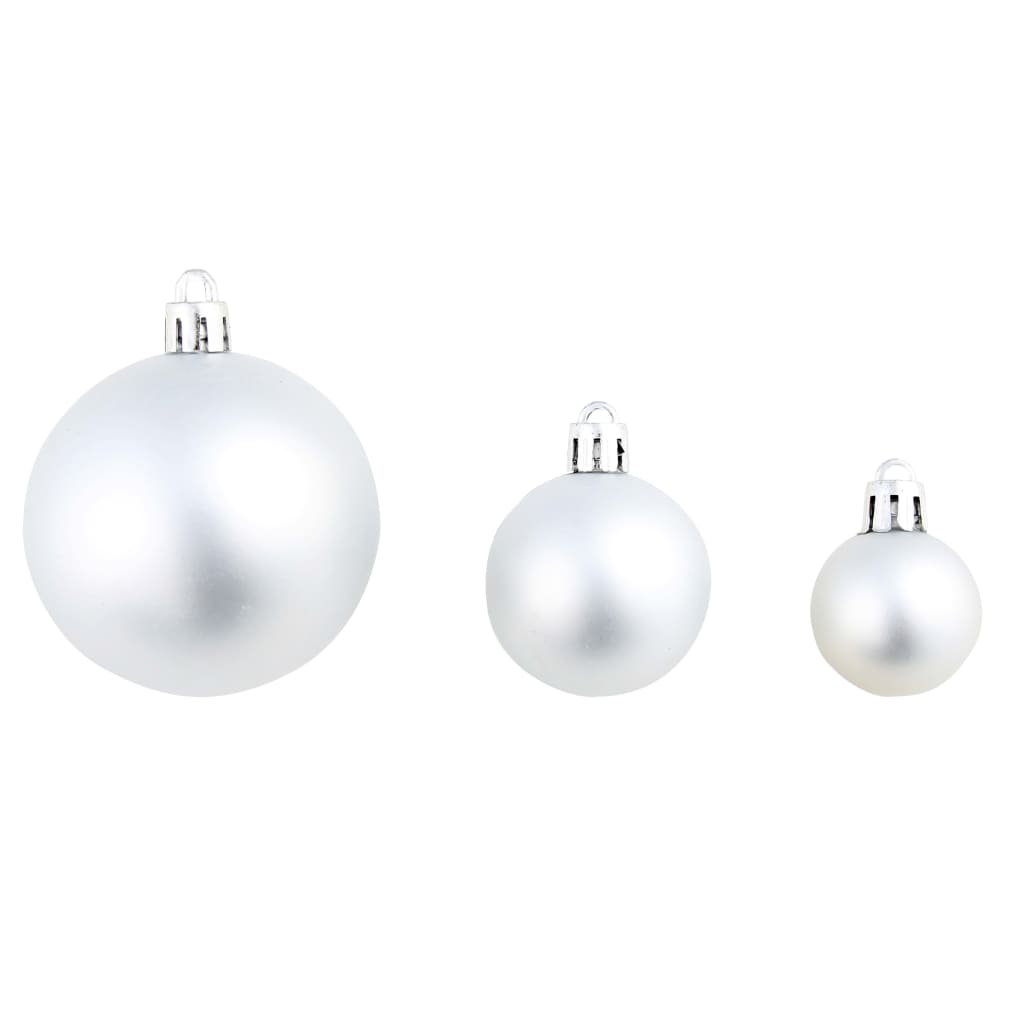 Set Palline di Natale 100 pz 3/4/6 cm Argento | homemem39