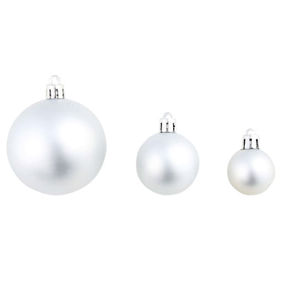 Set Palline di Natale 100 pz 3/4/6 cm Argento | homemem39