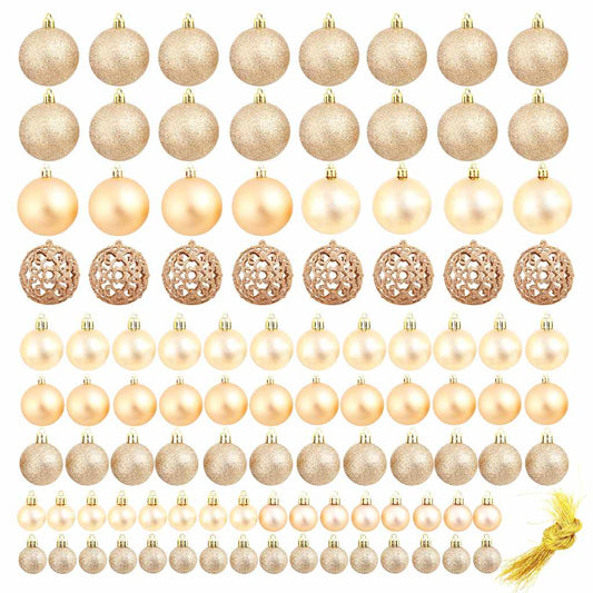 Set Palline di Natale 100 pz 3/4/6 cm Rosa/Oro | homemem39