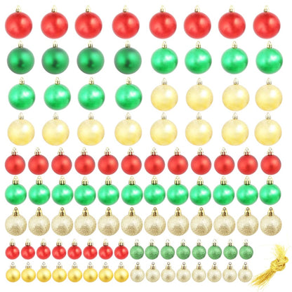 Palline di Natale 100 pz Rosso/Oro/Verde | homemem39