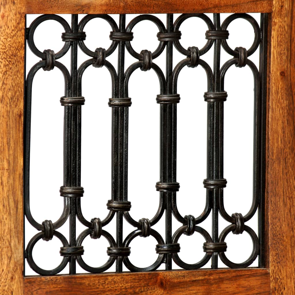 Sedie da Pranzo Classiche 2 pz in Legno Massello Finitura Ambra