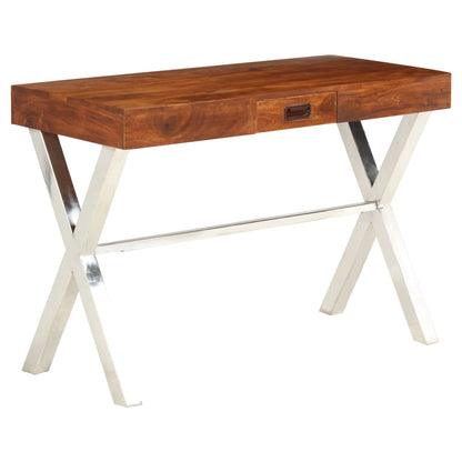 Libreria in Legno Acacia con Finitura Ambra 60x30x160 cm - homemem39
