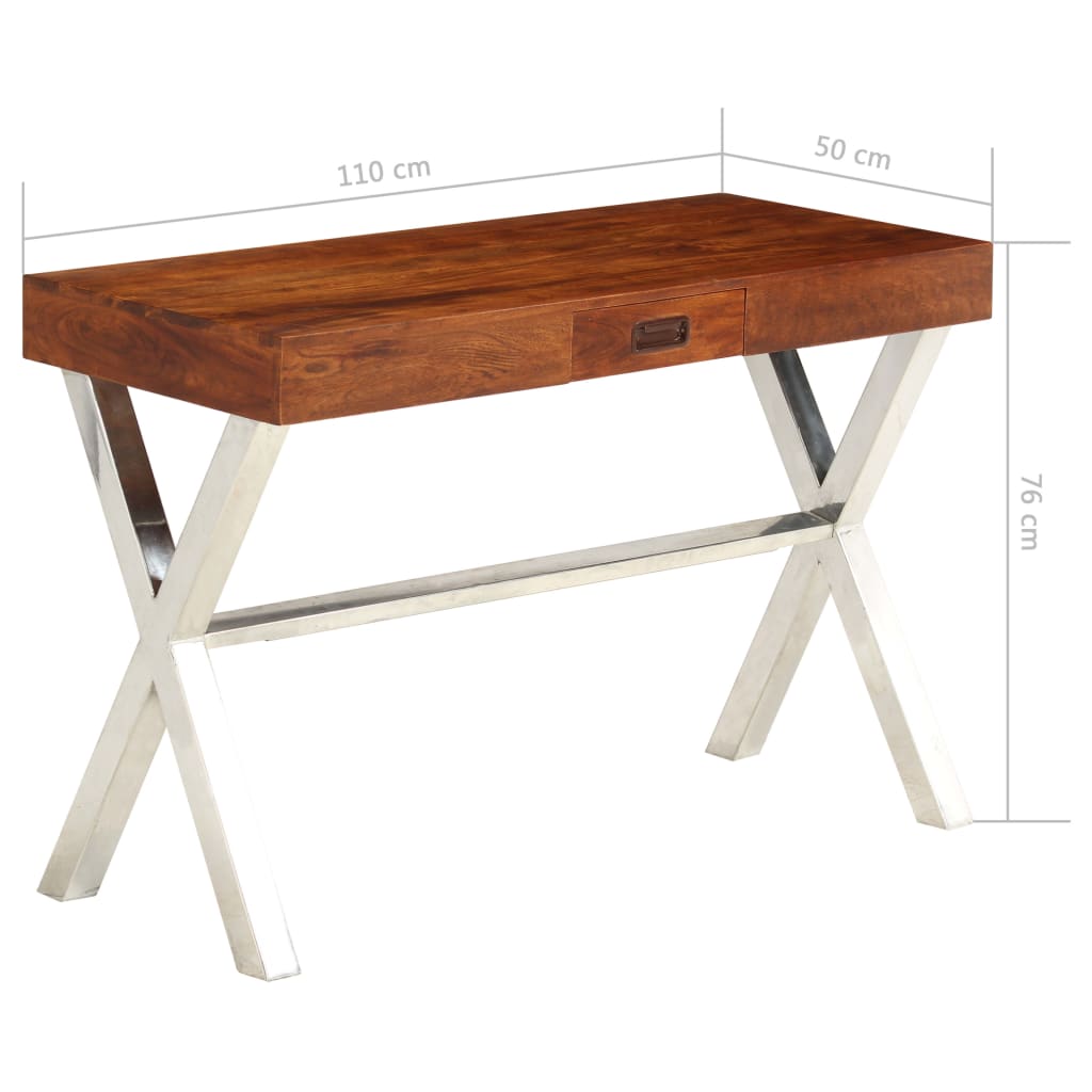 Libreria in Legno Acacia con Finitura Ambra 60x30x160 cm - homemem39