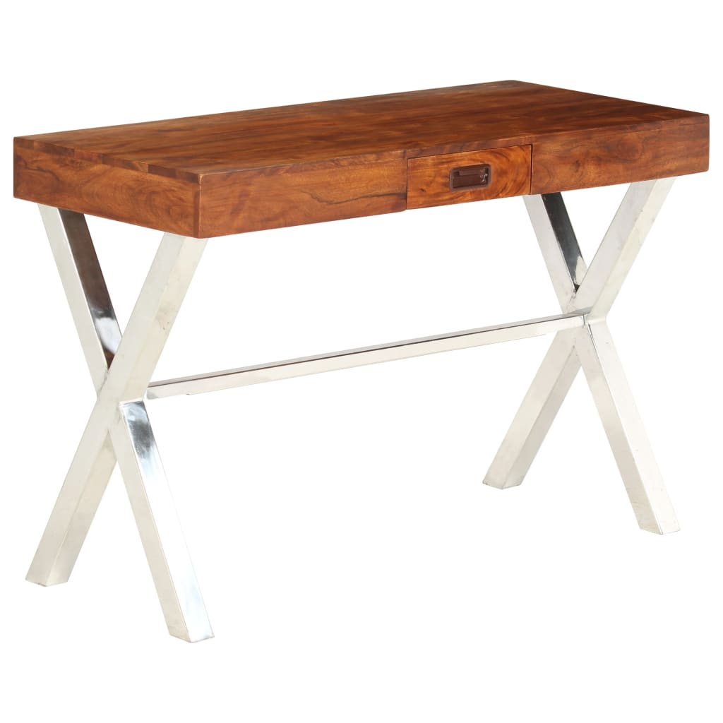 Libreria in Legno Acacia con Finitura Ambra 60x30x160 cm - homemem39