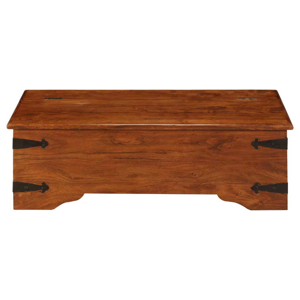 Tavolino da Salotto in Legno Acacia Finitura Ambra 110x55x35 cm | homemem39