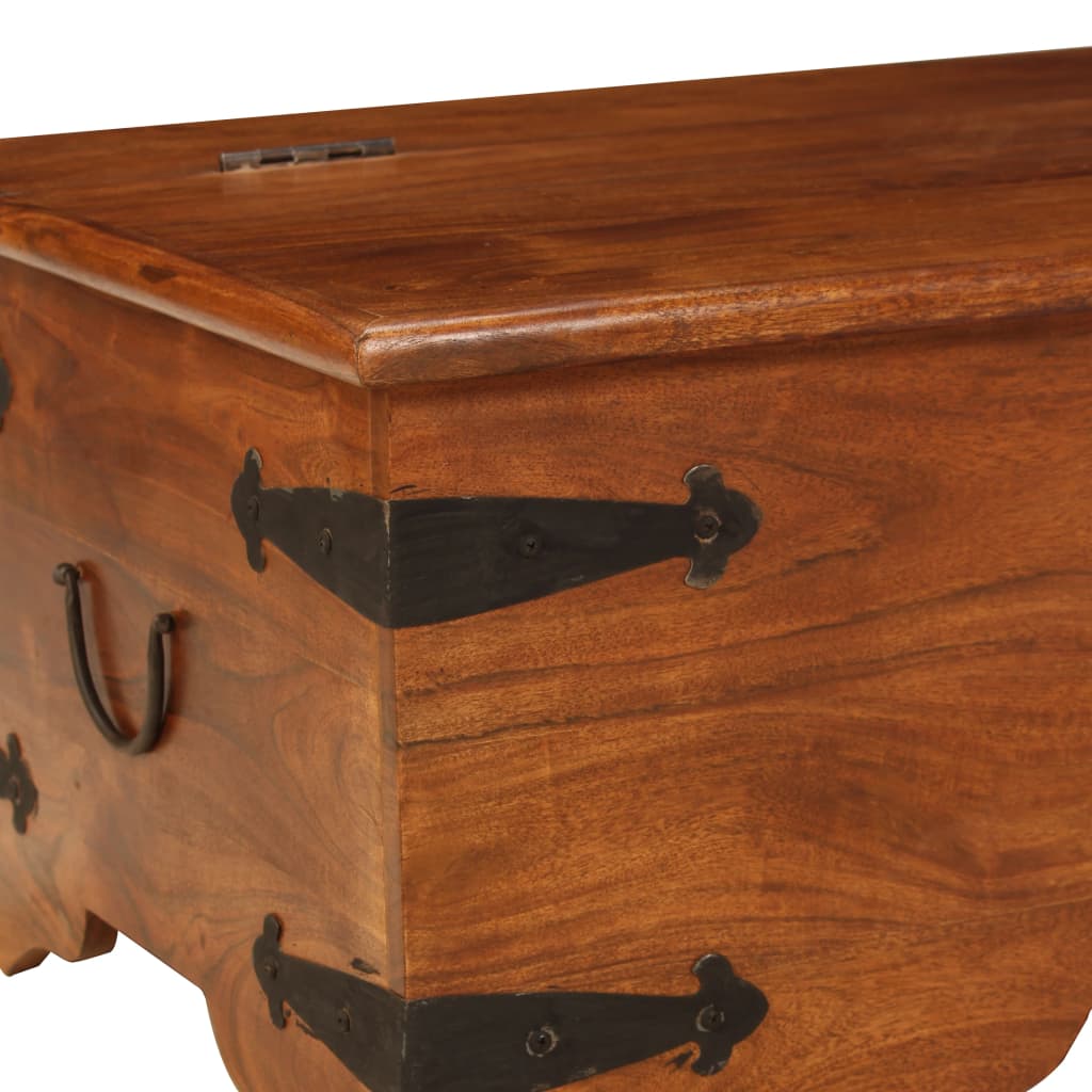 Tavolino da Salotto in Legno Acacia Finitura Ambra 110x55x35 cm | homemem39