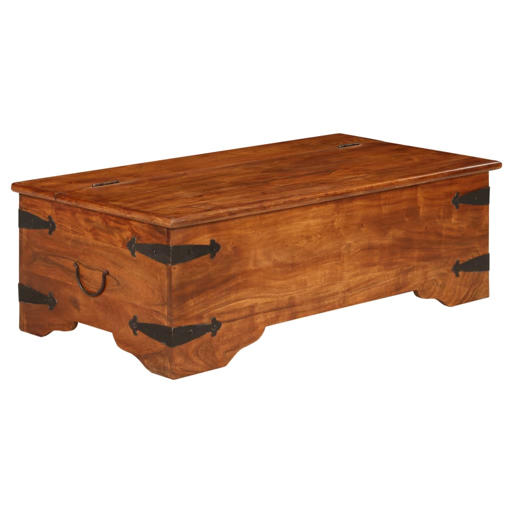 Tavolino da Salotto in Legno Acacia Finitura Ambra 110x55x35 cm | homemem39