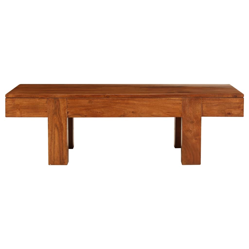 Tavolino da Salotto in Legno Acacia Finitura Ambra 110x55x35 cm | homemem39