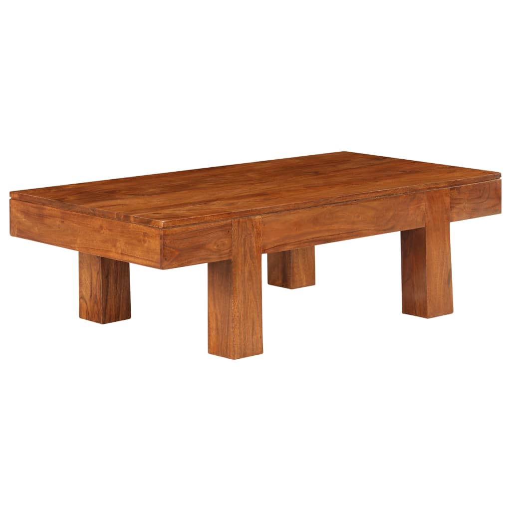Tavolino da Salotto in Legno Acacia Finitura Ambra 110x55x35 cm | homemem39