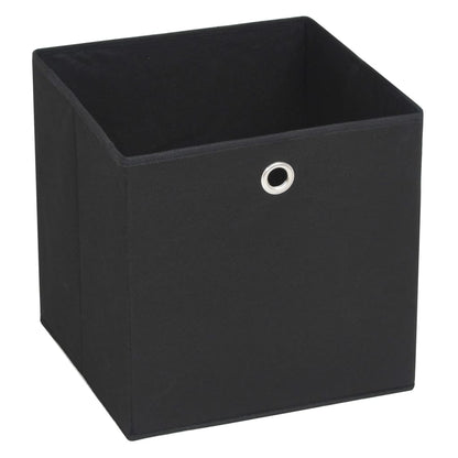 Contenitori 4 pz in Tessuto non Tessuto 32x32x32 cm Nero