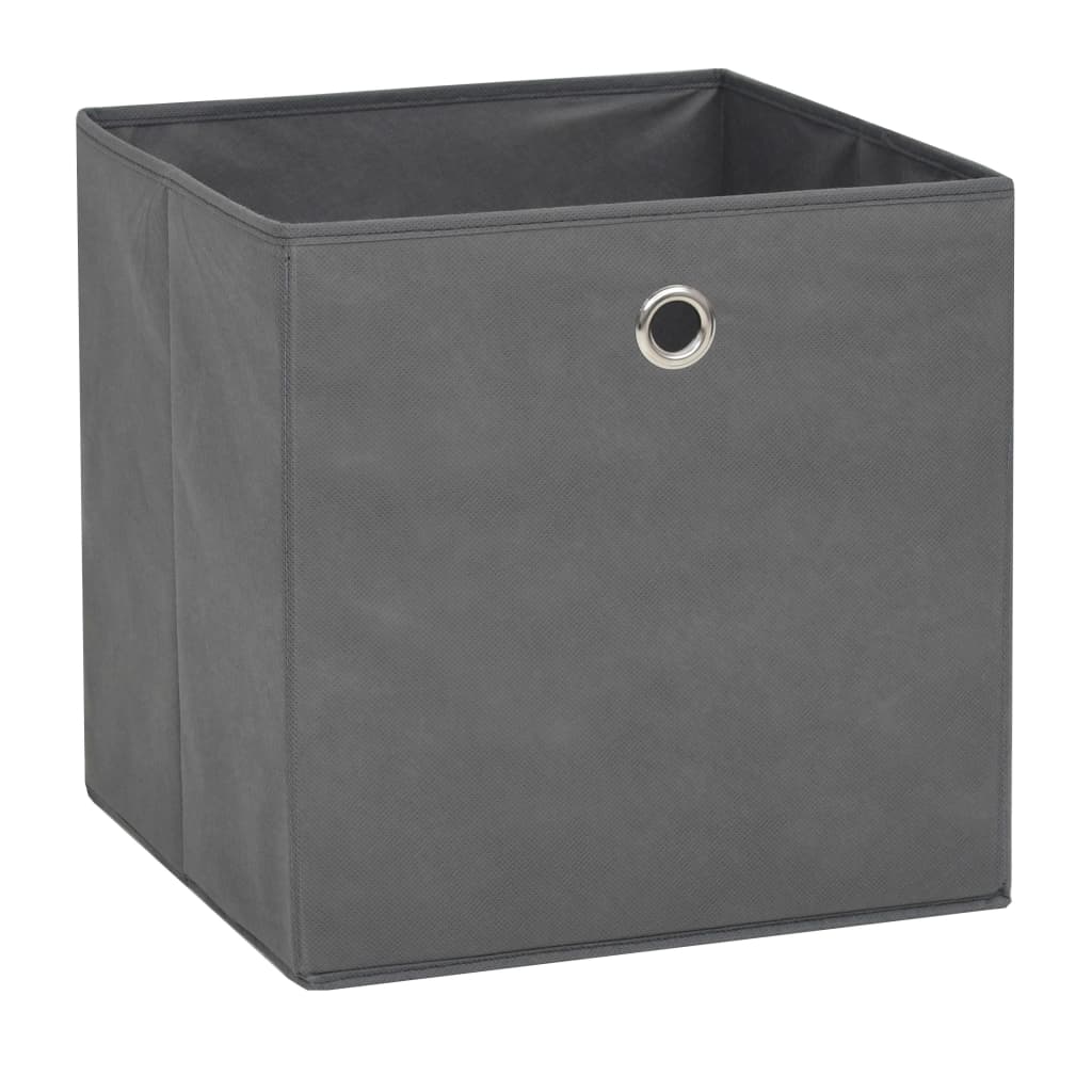 Contenitori 4 pz in Tessuto non Tessuto 32x32x32 cm Grigio