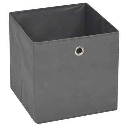 Contenitori 10 pz in Tessuto non Tessuto 32x32x32 cm Grigio