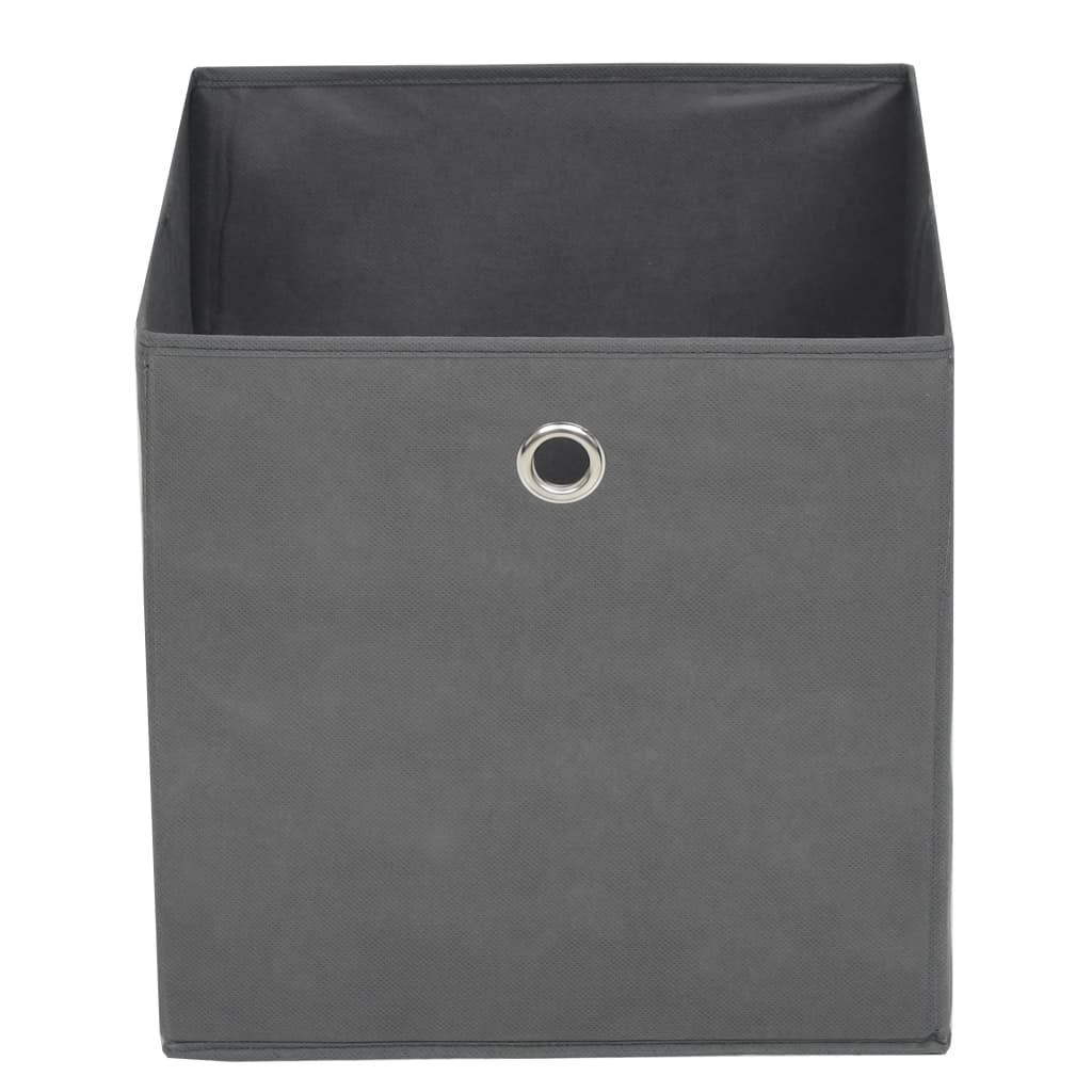 Contenitori 10 pz in Tessuto non Tessuto 32x32x32 cm Grigio