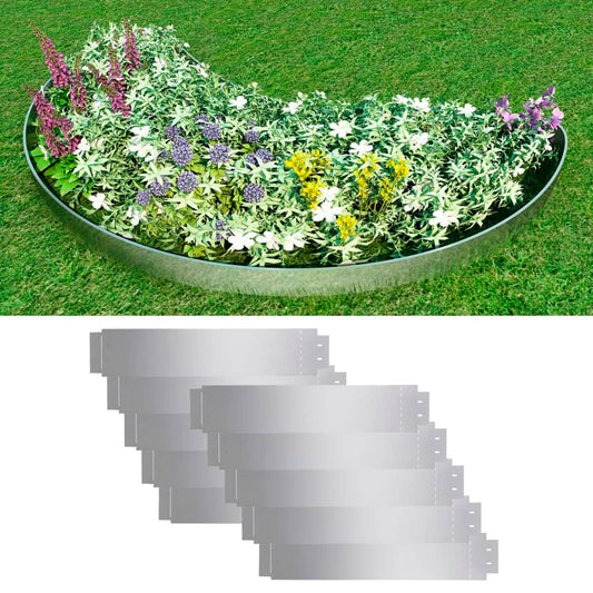 Pannelli Recinzione per Prato 10 pz Acciaio Zincato 100x20 cm - homemem39